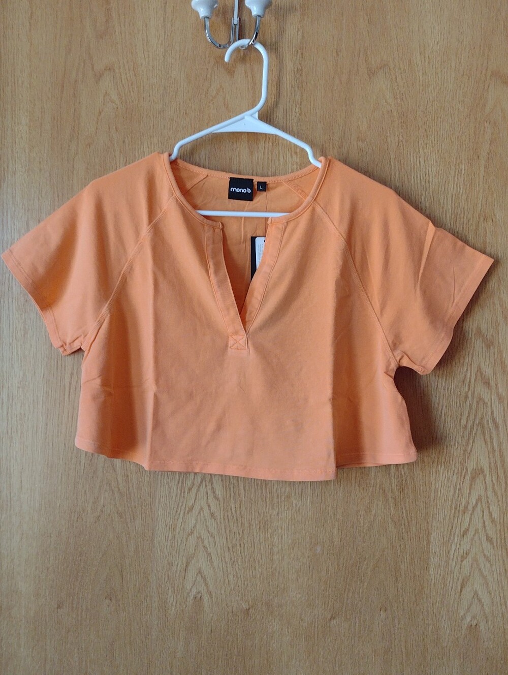 Mono B Supima Cotton Crop Top Size Large